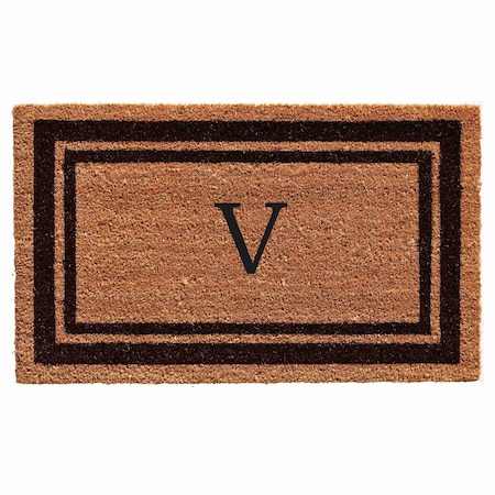 Calloway Mills Monogram Door Mat, Natural, Black, 18 in W x 30 in L 152961830V